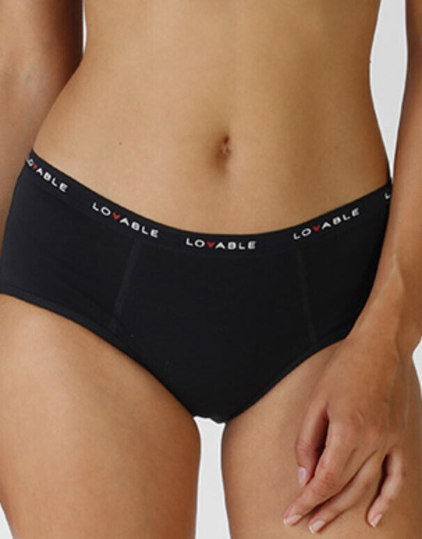 CULOTTE FLUSSO MEDIO NERO TAGLIA M LOVABLE