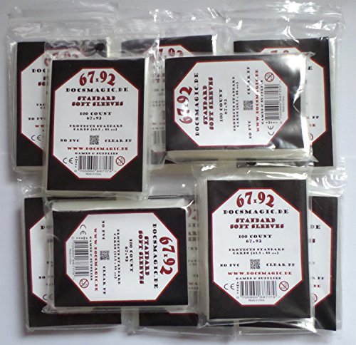 Docsmagic.De 1.000 Soft Card Sleeves Clear - 10 Packs - 67 X 92 Mm - Standard Size