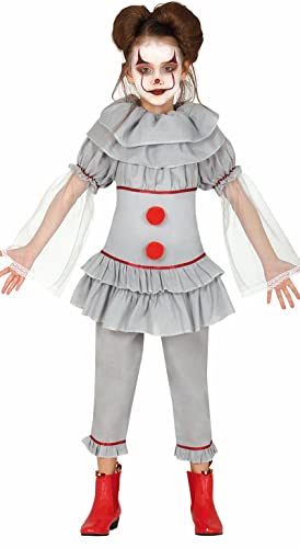 Fiestas Guirca Costume Clown Assassino Grigio Bambina - 5-6 Anni (110-115 Cm)