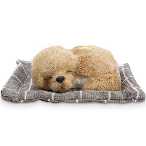 Zerodis Bello Simulazione Felpa Cane Giocattolo Bambini Felpa Peluches Addormentato Cani Realistico Animale Cucciolo Cane Giocattolo Con Suono Voce Pe