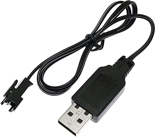 Yunique Green-Clean-Power - Cavo Caricatore Usb Sm-2P 250Mah Per Rc Auto, Ni-Mh 4.8V | Ricarica Rapida, Gioco Oltre 18 Min | Adatto Per Droni, Auto Ra
