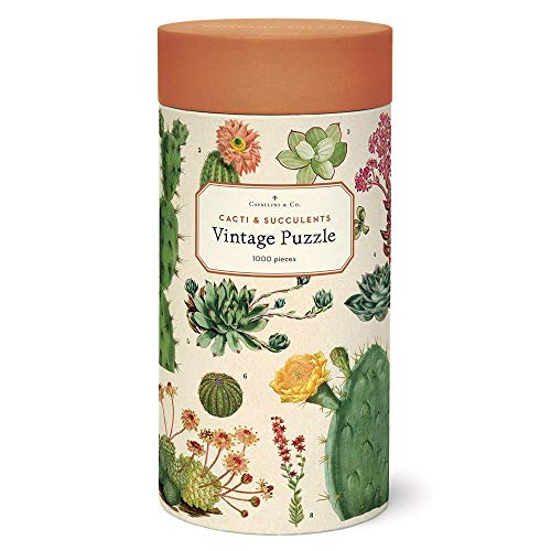 Cavallini Papers & Co.- Puzzle Da 1.000 Pezzi Di Cactus E Piante Grasse, Multicolore, 1000, Pzl/Suc