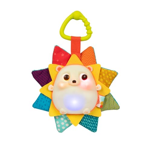B.- Rainglow Buddy Hedgehog Musical Light-Up Baby Toy, Multicolore, Medium, 62243443792