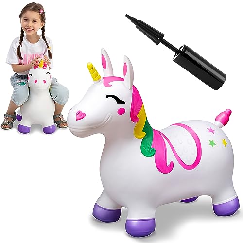 Joyin Unicorno Bouncy Cavallo Gonfiabile Cavalcabile Cavallo Giochi Gonfiabile Per Bambini Attività Interne E Esterne