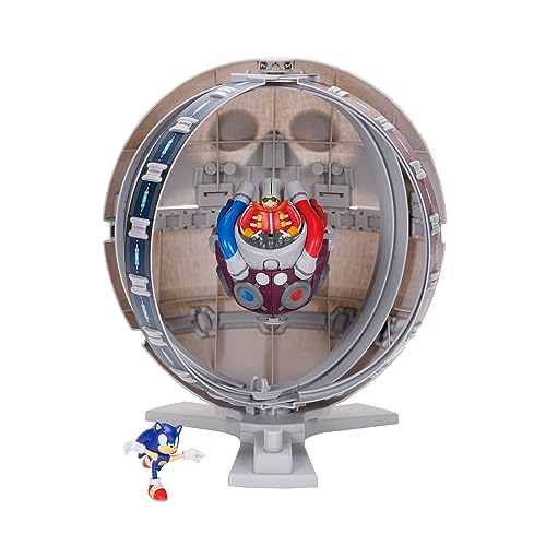Sonic The Hedgehog Death Egg Playset, Personaggio Articolato 6 Cm, Grande Stazione Spaziale, Alta 30 Cm, Diventa Un Playset Da Battaglia, Bambini E Co