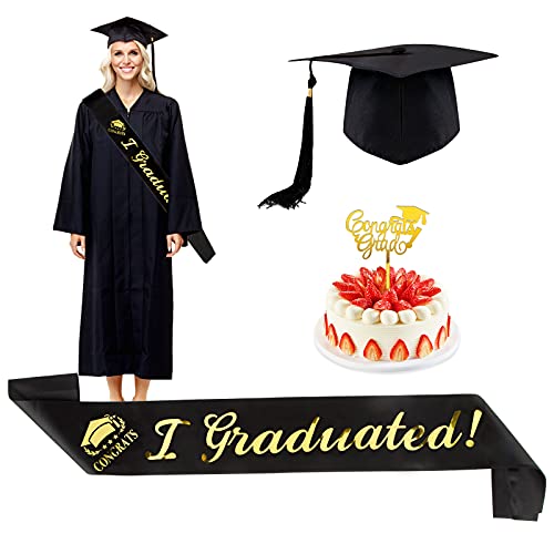 Tocco Laurea Cappello Fascia Sctitta I Graduated Topper Per Torta Gongrat Grad Laureata Decorazione Addobbi Gadget Festa Cermonia Di Laurea Uomo Donna