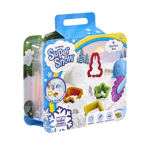 Super Sand Snowy Fun Starter Set, Giocattoli Di Sabbia, Facili Da Pulire, A Partire Da 3 Anni