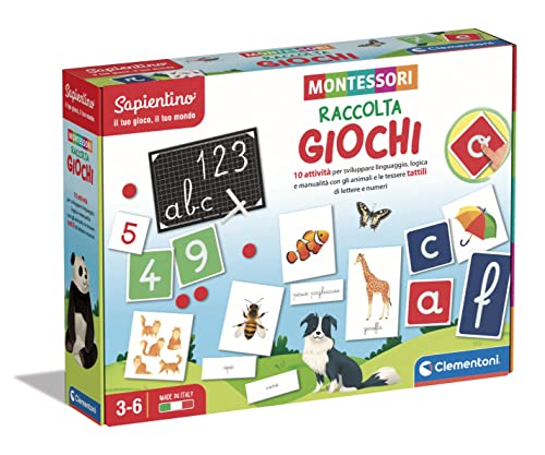 Clementoni - Montessori - Gioco Educativo Per Imparare Alfabeto, Numeri, Forme E Colori Per Bambini 3+ Anni, 16357