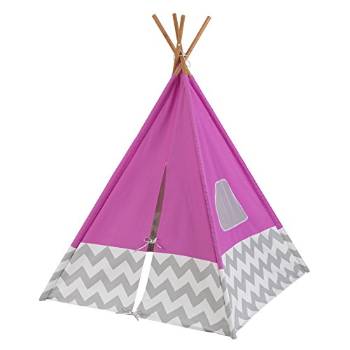 Kidkraft Tenda Tipi Deluxe Rosa Per Bambini, Tenda Gioco Per Interni Ed Esterni, Cameretta Per Bambini, Giocattolo Per Bambini 3+ Anni, 00227