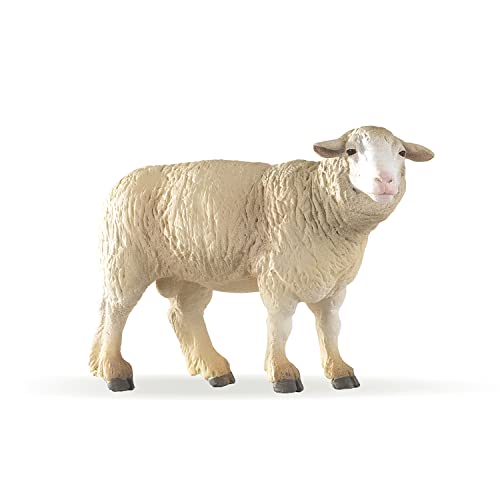 Papo-Papo-Pap51041-Pecora Farmyard Friends Animaux Papo-Pap51041-Pecora Merinos, Colore Bianco-Marrone, Taglia Unica, 51041