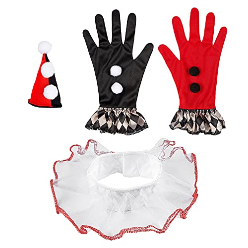"Evil Harlequin" (Mini Hat, Ruff, Gloves) -