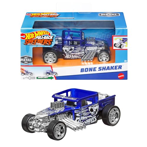 Hot Wheels - Bolide A Retrocarica, Veicolo In Scala 1:43 Tira Indietro E Rilascia, Con Motore O Portiera Pontiac E Bagagliaio O Cofano Che Si Aprono,