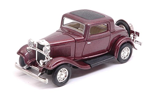 Ford 3-Window Coupe' 1932 Burgundy 1:43 - Lucky Die Cast - Auto D'Epoca - Die Cast - Modellino