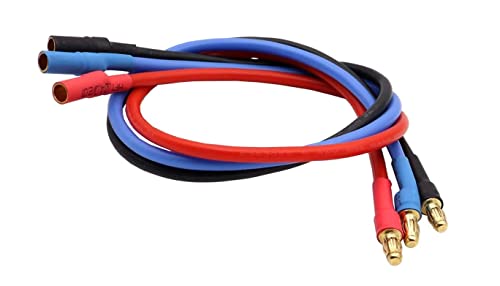Yunique Green-Clean-Power - Cavo Prolunga 16Awg 30Cm Banana 3.5Mm | Connettore Solido Per Rc Auto, Barche, Elicottero Rc, Batteria Lipo | Filo Silicon