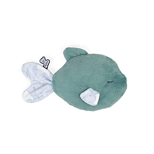 Kaloo - Petit Calme - Peluche Tranquillizzante Per Neonati - Pesce Verde 25 Cm - Effetto Termico Caldo O Freddo - Materiale Molto Morbido - Sfoderabil