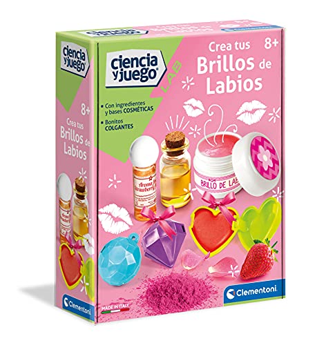 Clementoni- Crea Tus Brillos De Labios Set Per Creare Il Tuo Lucidalabbra, Colore Vari, 55280