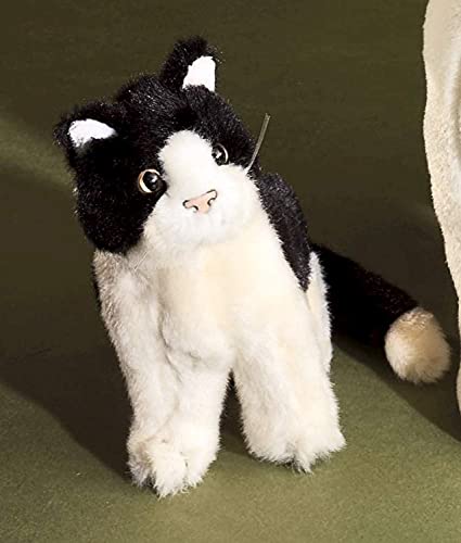 Förster Stofftiere 3476 - Gatto Seduto, Mini, 16 Cm, Colore: Nero/Bianco