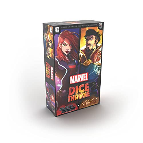 Usa-Opoly, Marvel Dice Throne - Black Widow Vs Doctor Strange, Gioco Da Tavolo, Età 8+, 2 Giocatori, 30+ Minuti Di Gioco, Usodt011753