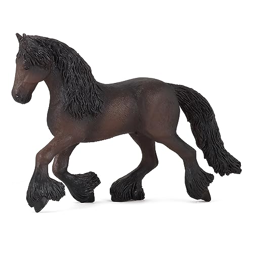 Papo -Dipinta A Mano- Figurina-Cavalli, Puledri E Pony-Cavallo Frisone-51067-Collezione -Adatto A Bambini E Bambine - A Partire Dai 3 Anni Di Età
