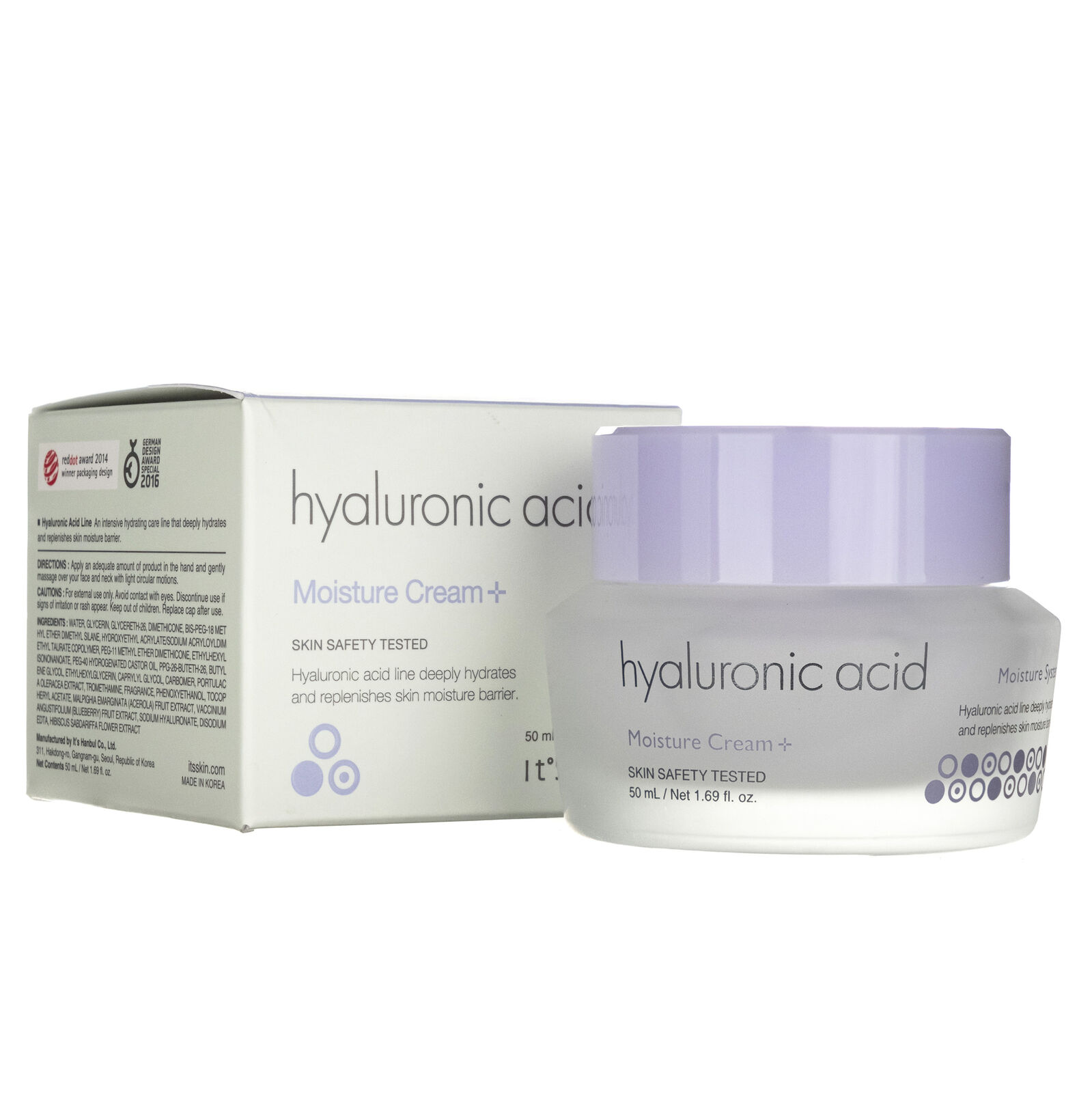 It's Skin Crema Idratante all'Acido Ialuronico+, 50 ml