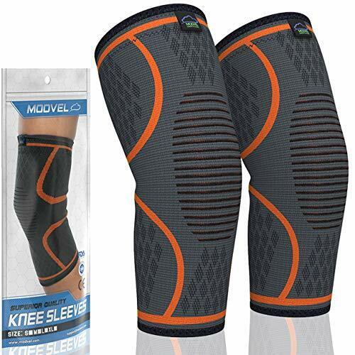 Modvel Compression Knee Sleeve (1 Pair) - Ultra Flexible, Knee Brace for (O9A)