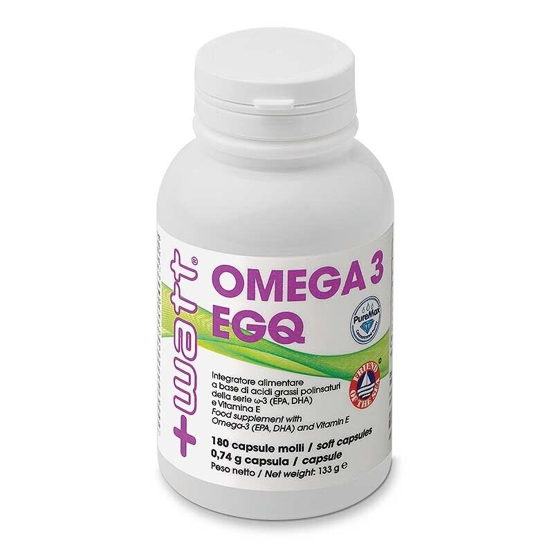 Omega 3 EGQ - +Watt. Integratore di Omega 3 ad alta concentrazione. 180 perle
