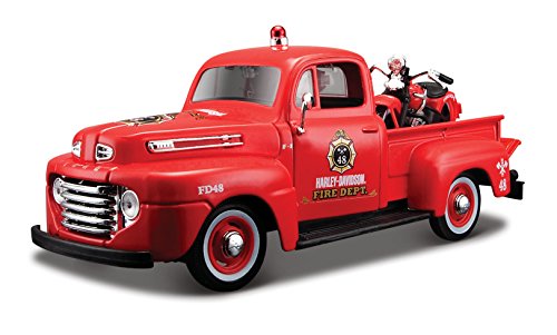 Modellino Auto 1948 Ford F-1 Pickup Fire Dept. [Maisto 32191], 1936 Harley Davidson Knucklehead, Scala 1:24