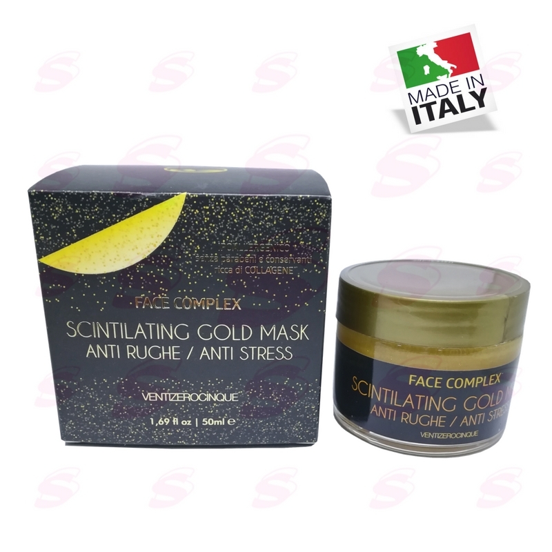 GOLD MASK FACE COMPLEX ANTI RUGHE ANTI AGE STRESS ACNE ORO PULIZIA VISO 50 ML