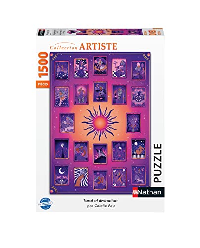 Puzzles Nathan- Puzzle 1500 Pezzi-Tarocchi E Divinazione/Coralie Fau Adulti, 4005556872985