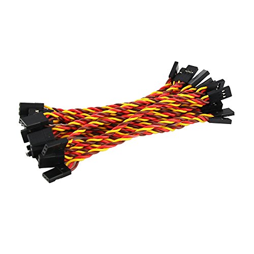 Oliyin 20 Pz Maschio A Maschio Plug Twisted Wiring 100Mm 10 Cm 3.93 Pollice 26Awg 30 Core Rc Servo Cavo Di Prolunga Per Futaba Jr