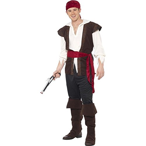 Pirate Costume With Bandana (Xl)