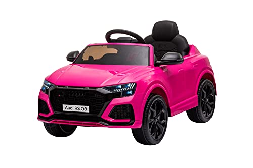 Auto Elettrica Per Bambini Rs Sq8 12V Telecomando Luci Led Suoni (Rosa)