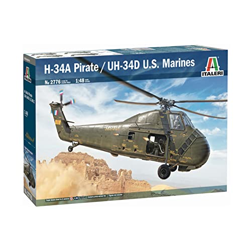 Italeri It2776 Modellino Veicolo Da Guerra In Plastica Da Montare, H-34A Pirate/Uh-34D U.S. Marines, Scala 1:48