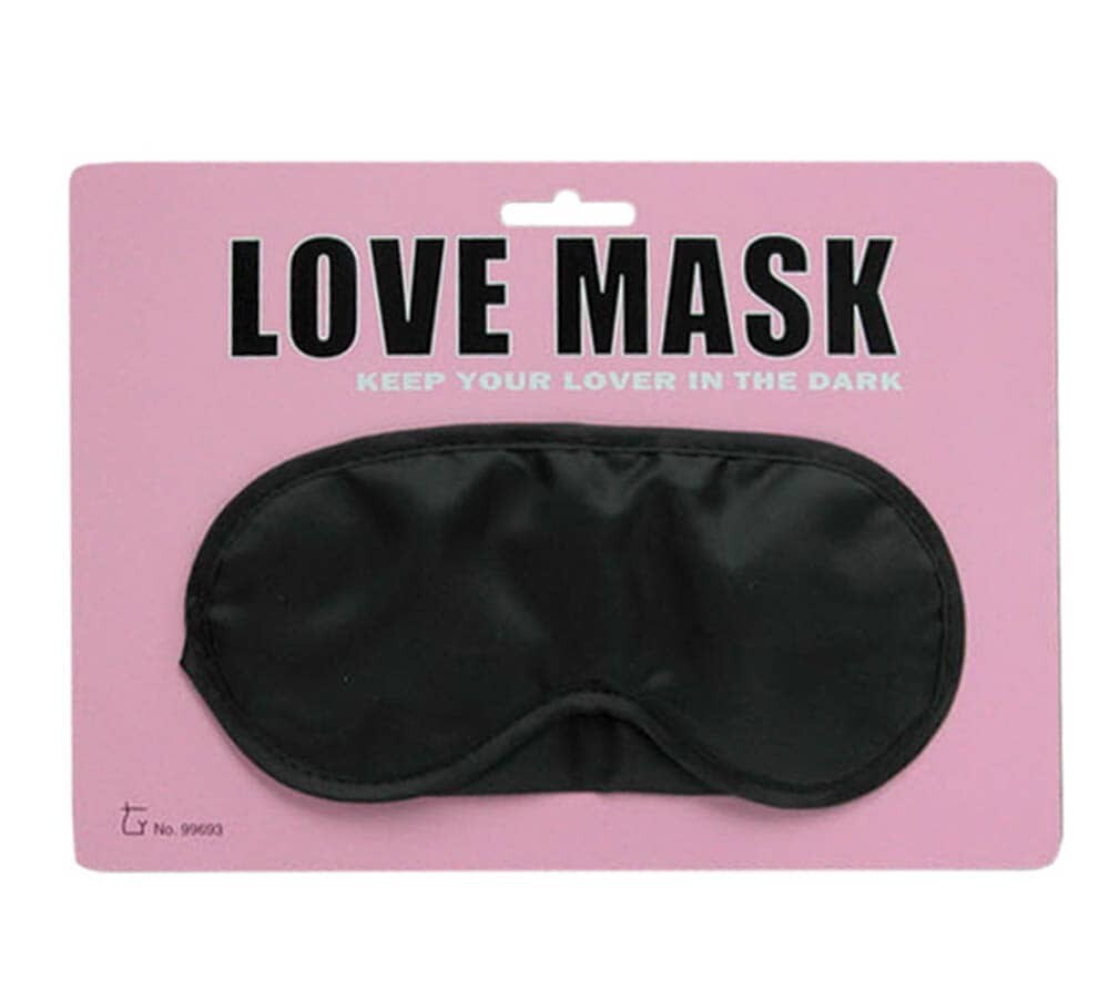 MASCHERA D'AMORE NERA BENDA PER UOMO E DONNA PER GIOCHI DI DOMINAZIONE BONDAGE