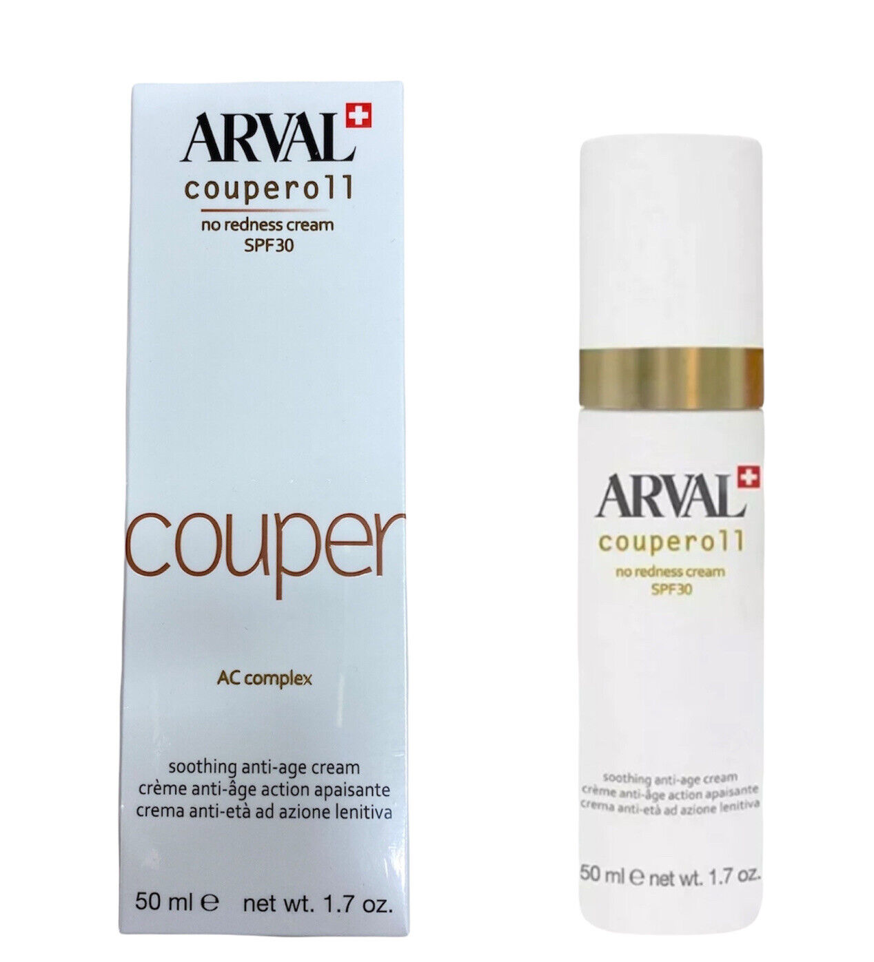 ARVAL  COUPEROLL NO REDNESS CREAM SPF 30 CREMA ANTIETÀ AD AZIONE LENITIVA 50 ml
