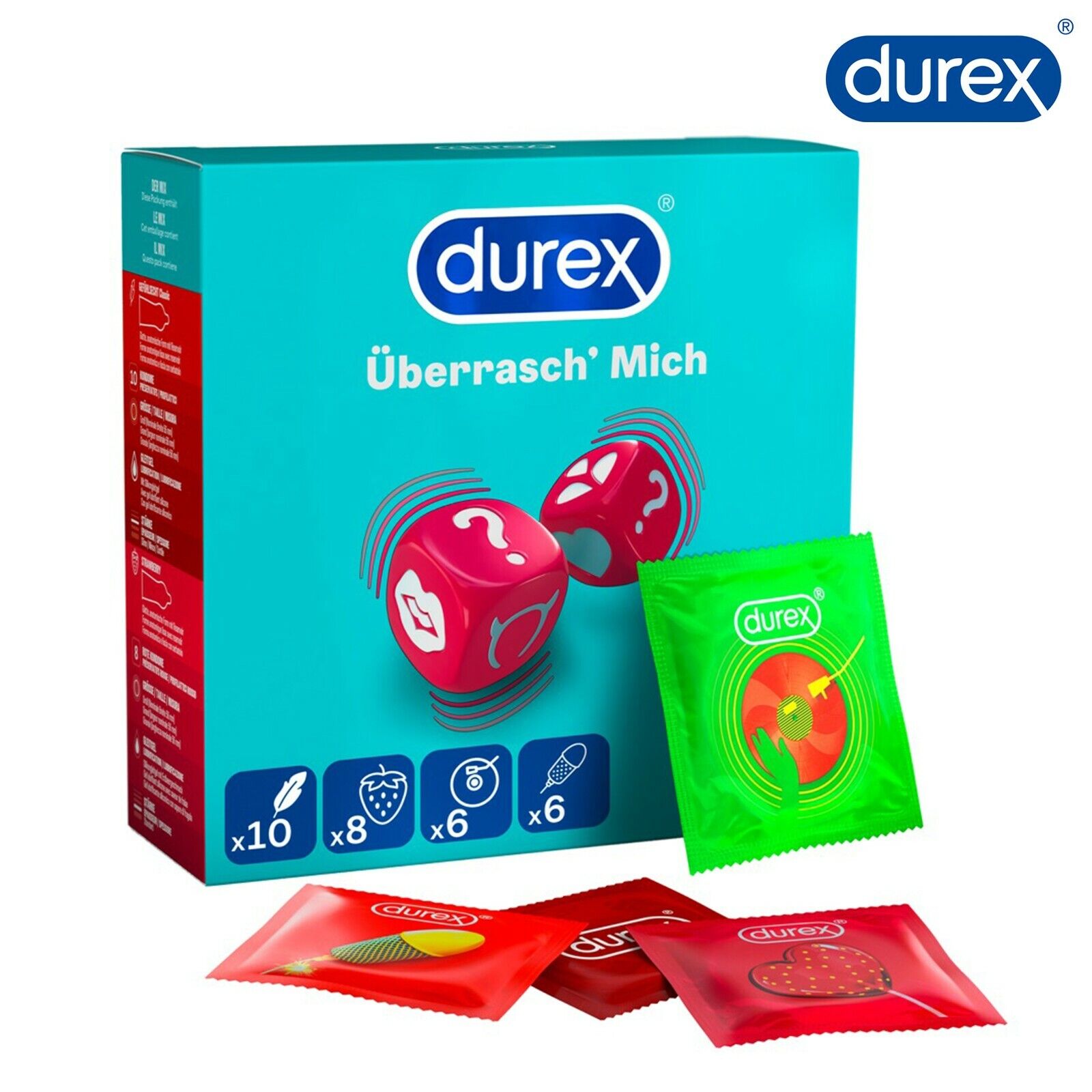Durex 30 pcs Condoms Economy Pack 4 Different Condom Lubricated Surprise Me 56mm