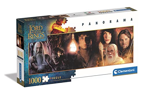 Clementoni Lord Of The Rings Panorama Rings-1000 Pezzi Adulti, Panoramico, Puzzle Film Famosi, Made In Italy, Multicolore, 39739
