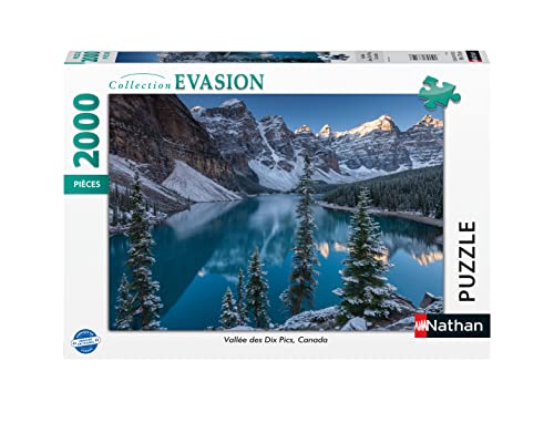 Puzzles Nathan- Puzzle 2000 Pezzi-Valle Dei Dieci Picchi, Canada Adulti, 4005556873128