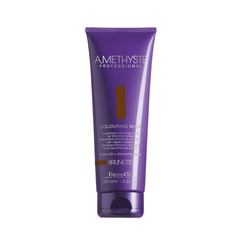Farmavita AMETHYSTE Colouring Mask BRUNETTE Olio di Argan capelli castani 250ml