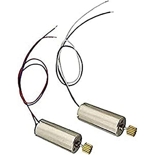 Yunique Green-Clean-Power - 2 Motori Di Ricambio Per Rc Droni Quadricotteri Compatibili Con H8C H8D Dfd F183 | 1 Motore Orario E 1 Antiorario | Pulegg