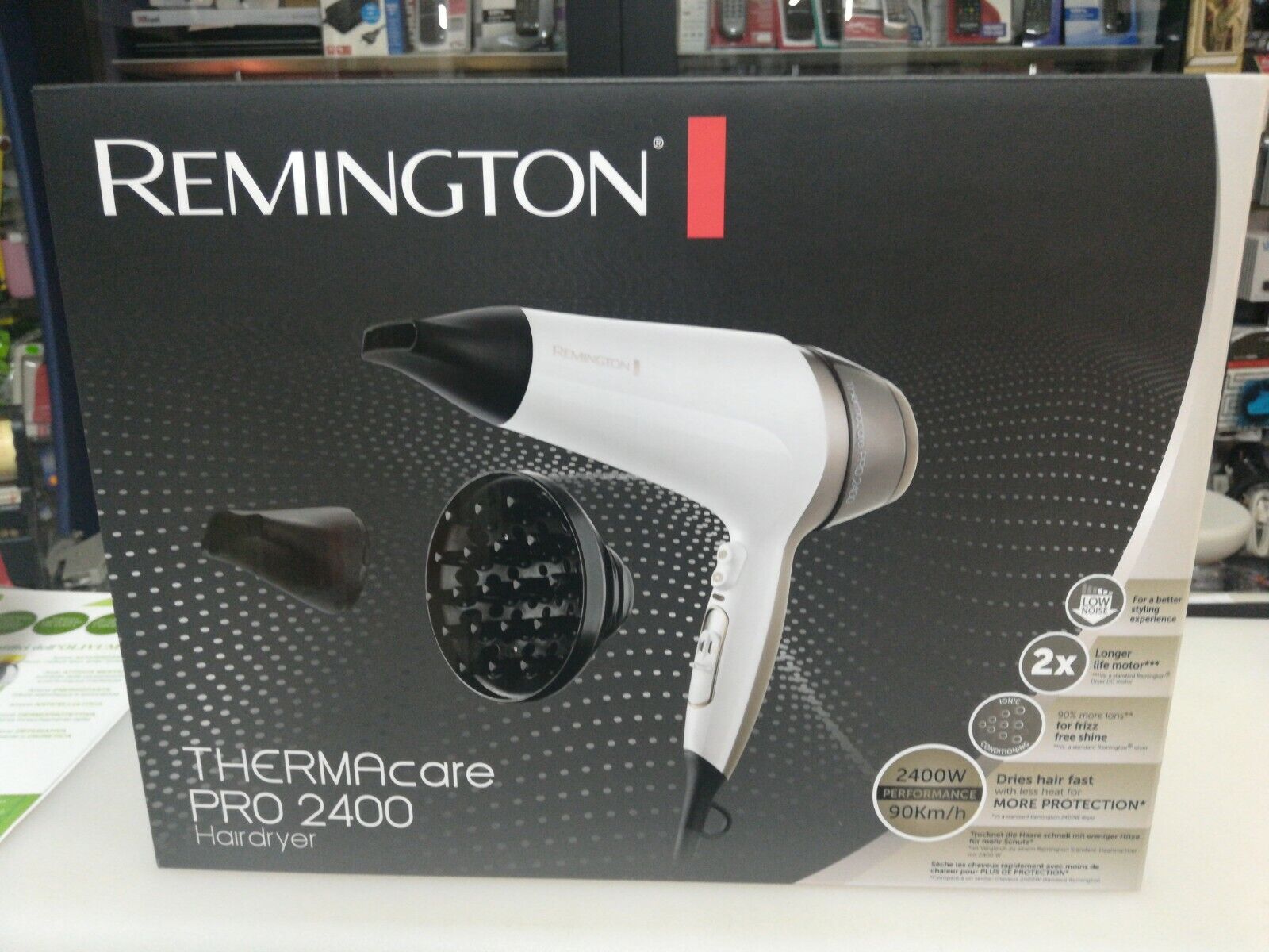 Remington Phon Professionale ionico Asciugacapelli 2400 Watt + Diffusore D5720