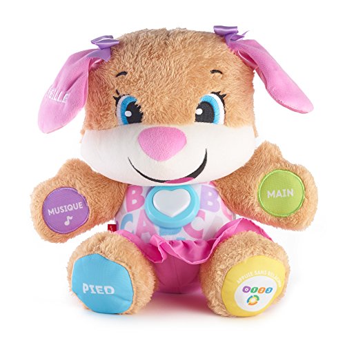 Fisher-Price La Sorellina Del Cagnolino Smart Stages Ridi & Impara, Morbido Peluche Educativo Per Imparare Le Prime Parole, Con 75+ Canzoni, Luci E Me