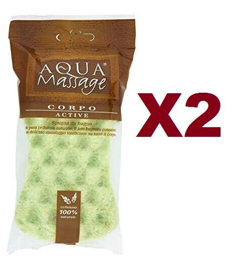 ARIX AQUA MASSAGE SPUGNA CORPO ACTIVE  ART. 175 COLORE VERDE PURA CELLULOSA