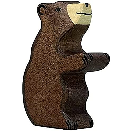 Holztiger 80186 - Personaggio - Orso Seduto Piccolo Marrone