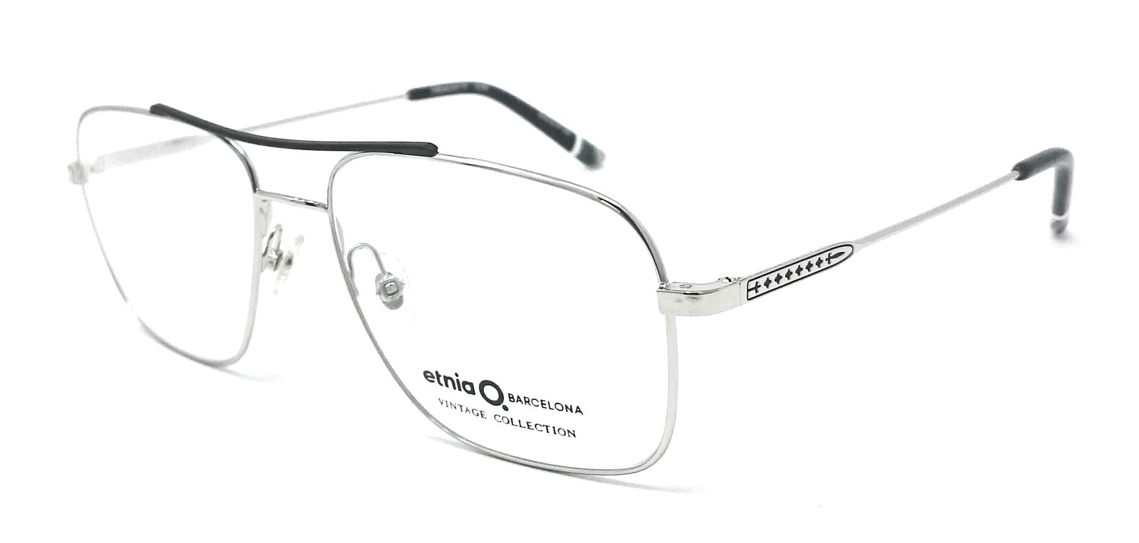OCCHIALI DA VISTA UOMO DONNA ETNIA BARCELONA FREMONT 17 SLBK ARGENTO E NERO