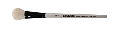 Daler-Rowney Graduate Acrylic/Oil Brush (White Goat Hair) - Oval Wash 3/4"