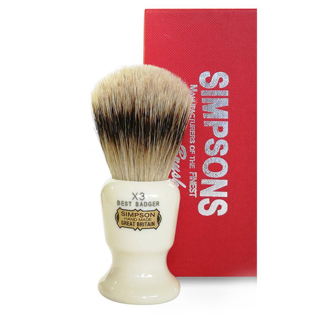 PENNELLO DA BARBA SIMSON  COMMODORE X3 SHAVING BRUSHES BEST BADGER