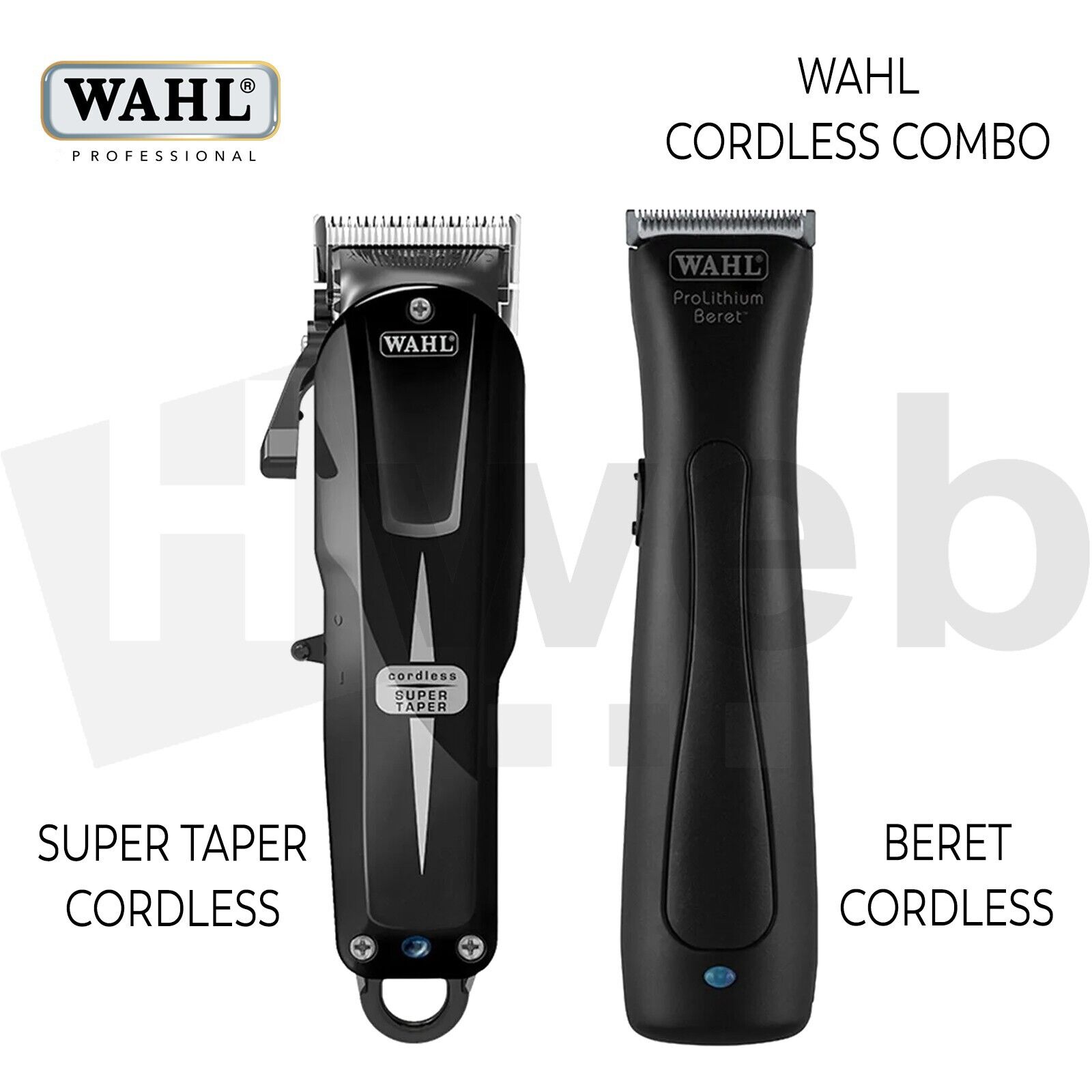 Wahl kit cordless combo Super Taper e Beret Nero professionale e accessori