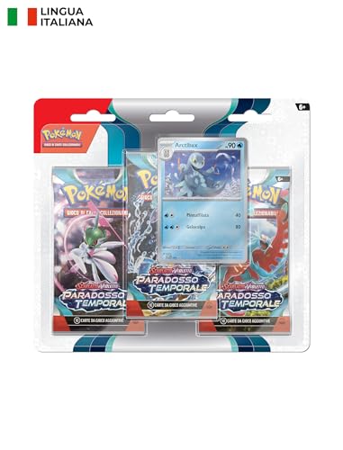 Confezione Da Tre Buste (Arctibax) Dell’Espansione Scarlatto E Violetto - Paradosso Temporale Del Gcc Pokémon (Tre Buste Di Espansione E Una Carta Pro