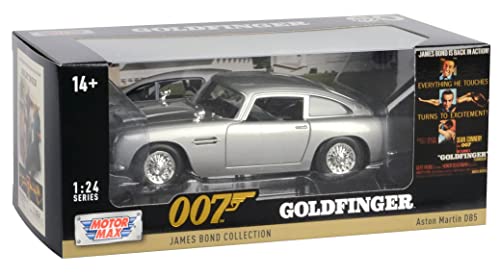 Opo 10 - Auto In Miniatura Riprodotta In Scala 1/24 Compatibile Per Aston Martin Db5 James Bond Collection Goldfinger - Motormax 79857